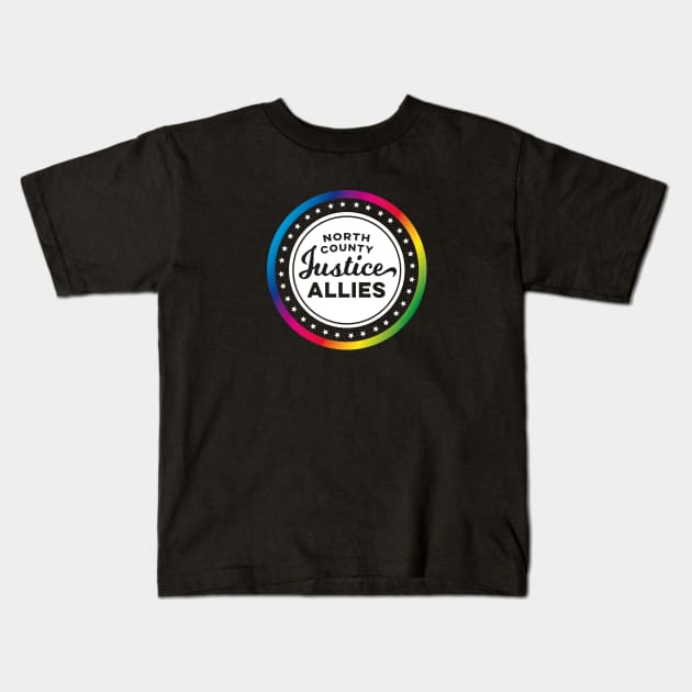 NCJA Logo (rainbow) Kids T-Shirt by justiceallies